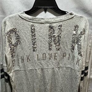 Pink VS t-shirt with sequins on the back